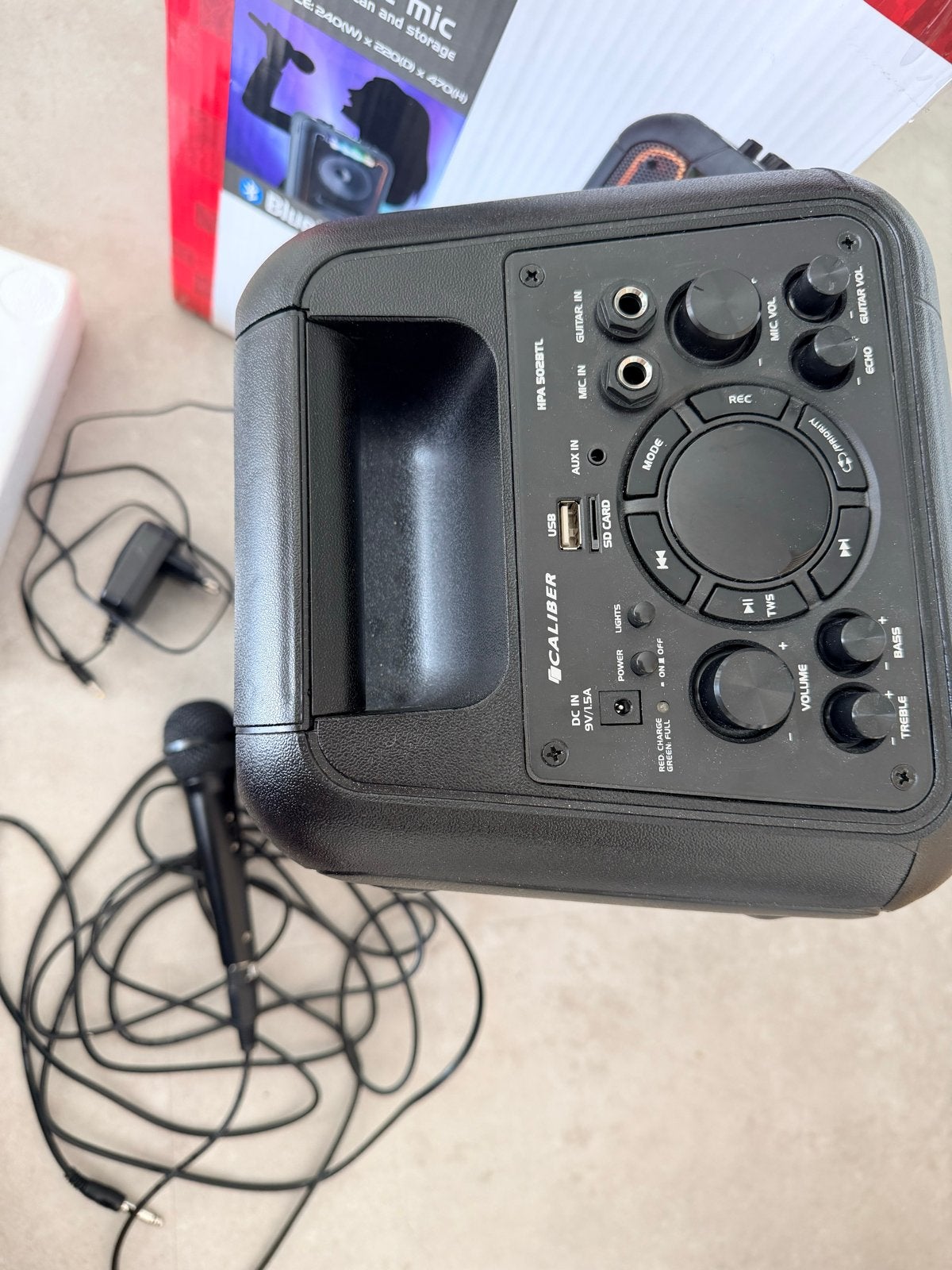 Caliber PARTY MEDIUM Draagbare Bluetooth Speaker met Microfo, Ophalen, Zo goed als nieuw, Luidspreker(s)