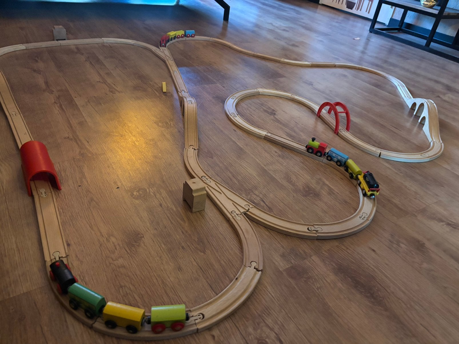 Houten treinbaan, Kinderen en Baby's, Ophalen, Zo goed als nieuw