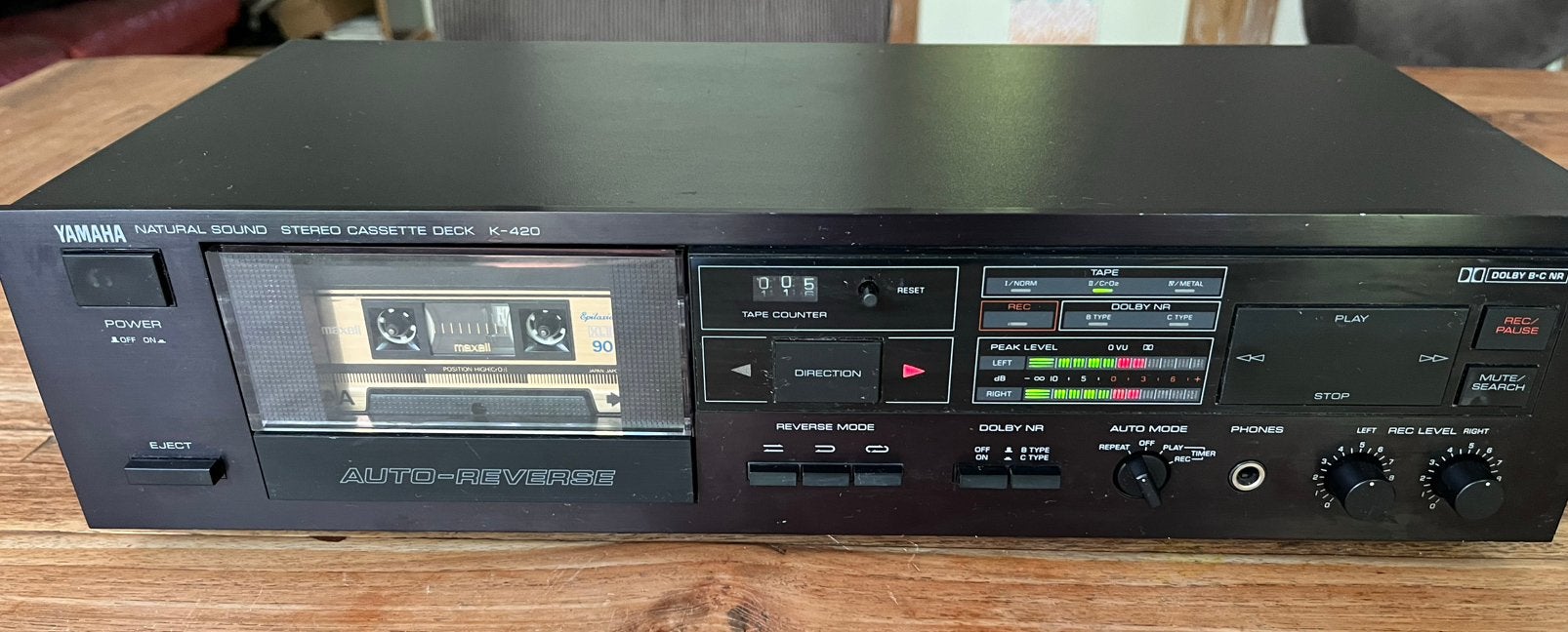 Yamaha K-420 natural sound auto-reverse deck, Ophalen of Verzenden, Enkel, Overige merken, Tiptoetsen