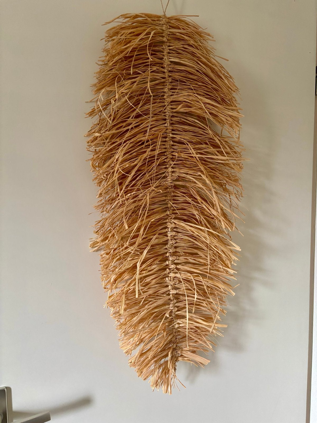 Decoratieve wandhanger van natuurlijke materialen, Beige, Boho, Ophalen of Verzenden, Zo goed als nieuw