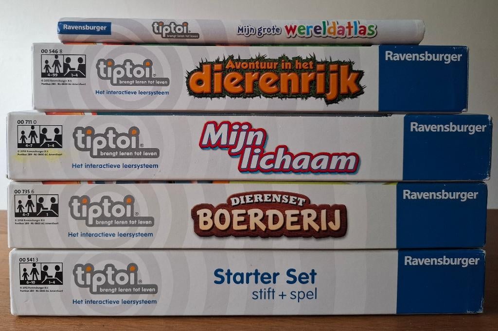 Tiptoi Starterset + 4 uitbreidingen incl 1 pen met snoer., Kinderen en Baby's, Speelgoed | Educatief en Creatief, Verzenden