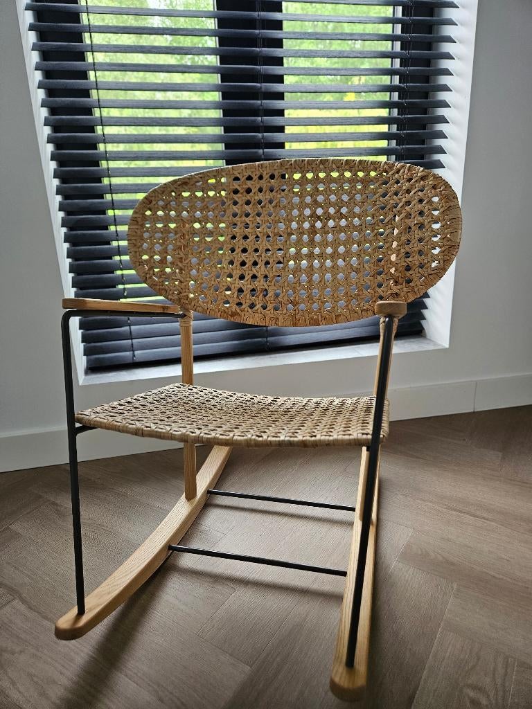 Ikea Grönadal schommelstoel, Huis en Inrichting, Stoelen, Ophalen, Bruin, Zo goed als nieuw, Eén