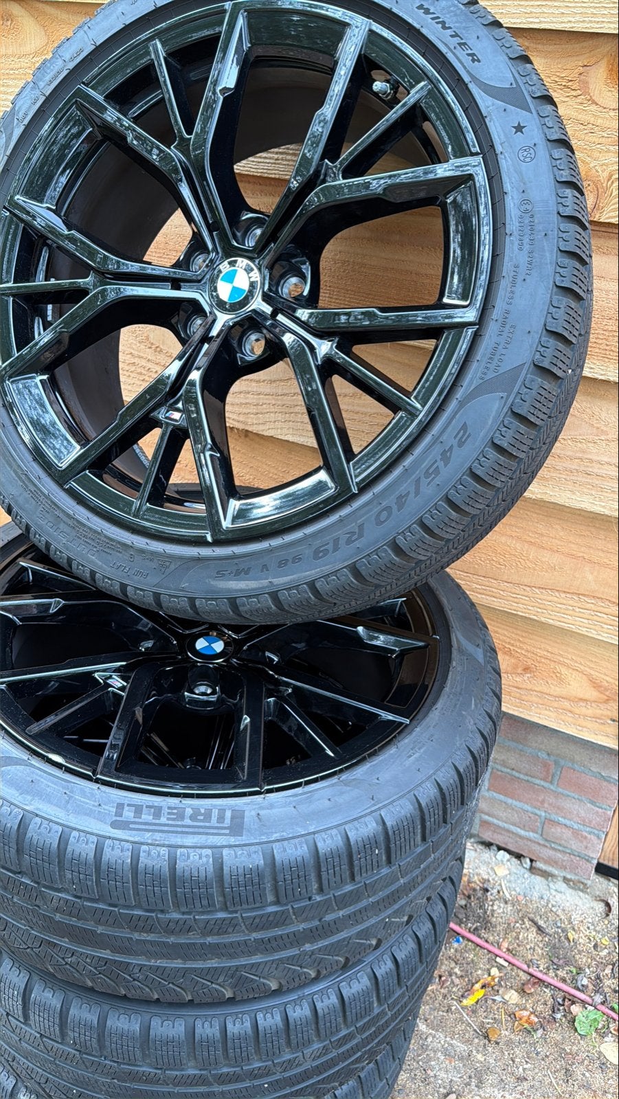 19 inch orig BMW 845 velgen met Pirelli P zero winterbanden, Banden en Velgen, Winterbanden, Personenwagen, Ophalen