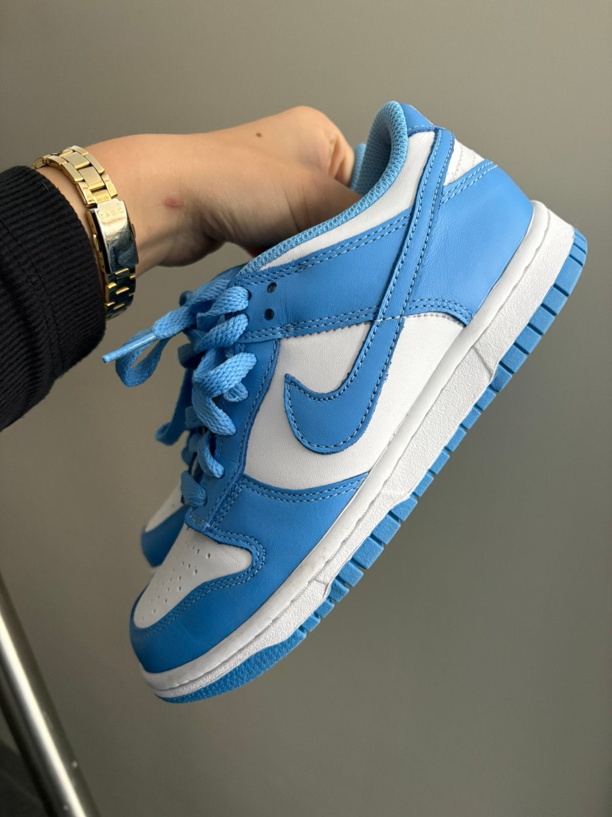 Nike dunk low university blue, Ophalen, Blauw, Sneakers of Gympen, Zo goed als nieuw