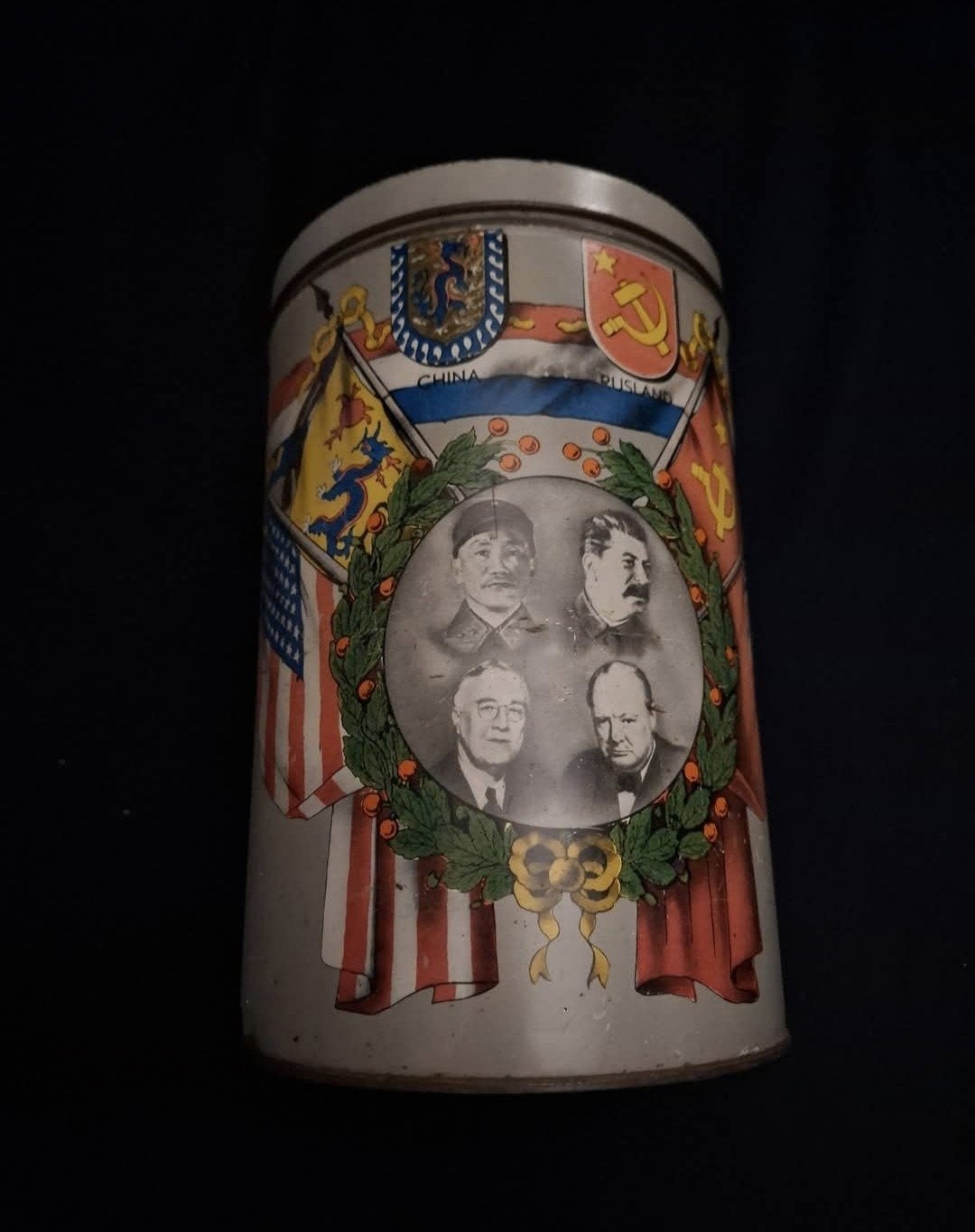 Bevrijdingsblik WOII Geallieerde Leiders, Ophalen of Verzenden