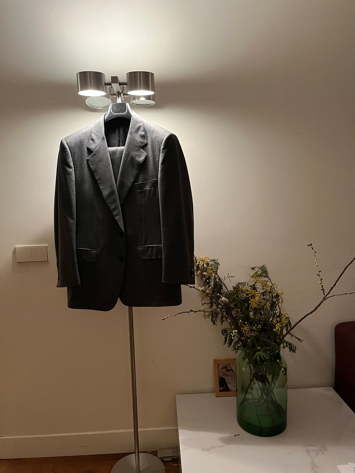 Corneliani Super 120's Maat 24 Grijs Pak, Ophalen of Verzenden, Zo goed als nieuw, Overige maten, Grijs