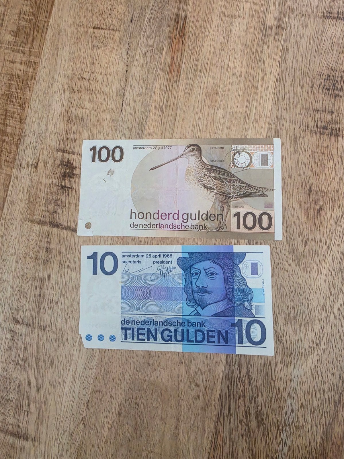 Setje van 10 en 100 gulden biljetten, Ophalen of Verzenden, 100 gulden
