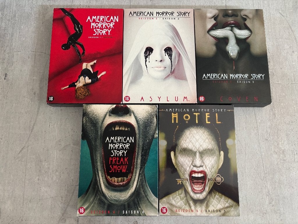 American Horror Story Seizoen 1, 2, 3, 4, 5 DVD, Vanaf 16 jaar, Ophalen of Verzenden, Zo goed als nieuw, Horror