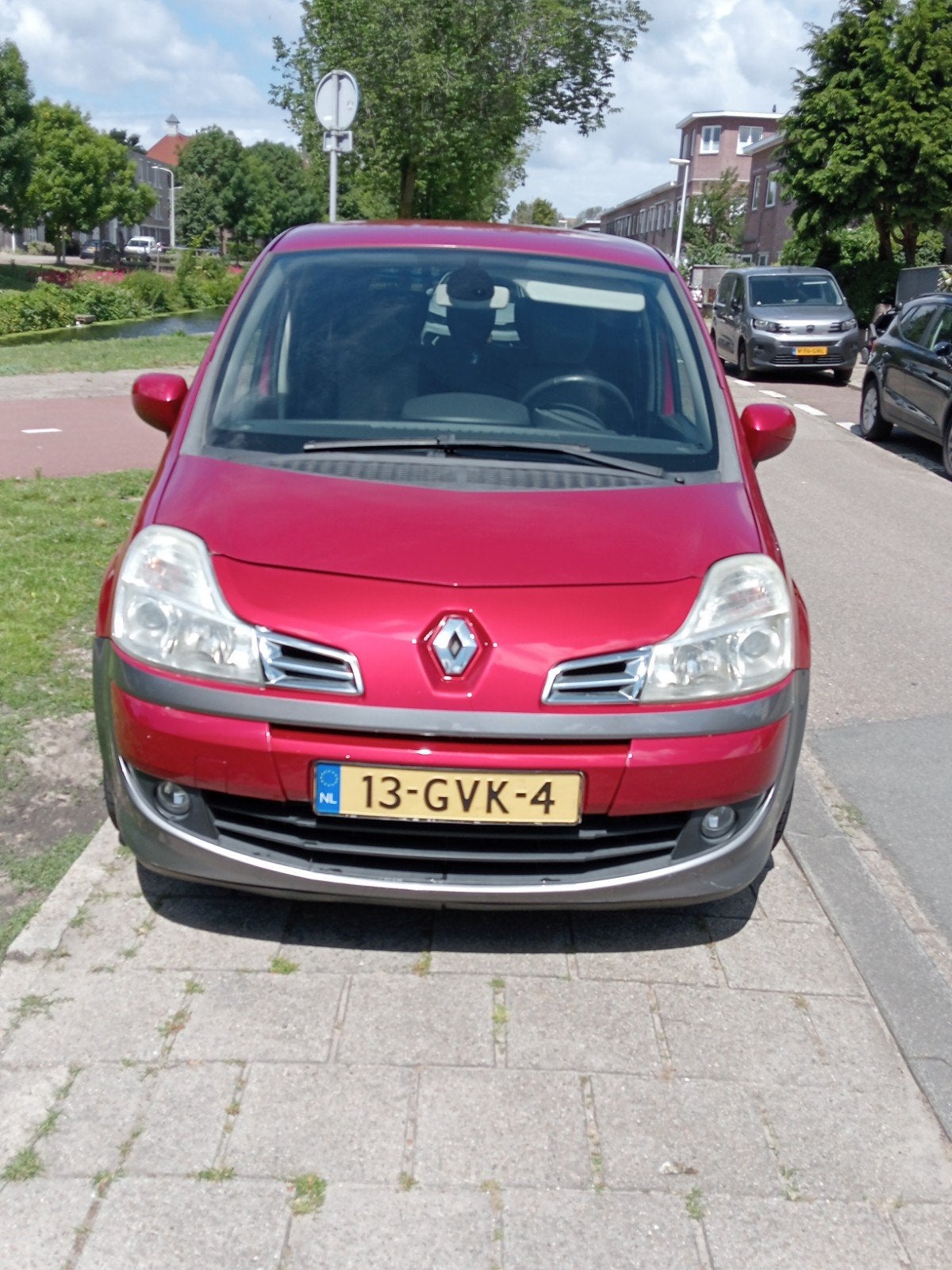 Renault Grand Modus 1.2 TCE 2008 Rood, Auto's, Renault, Voorwielaandrijving, Stof, Zwart, 4 cilinders