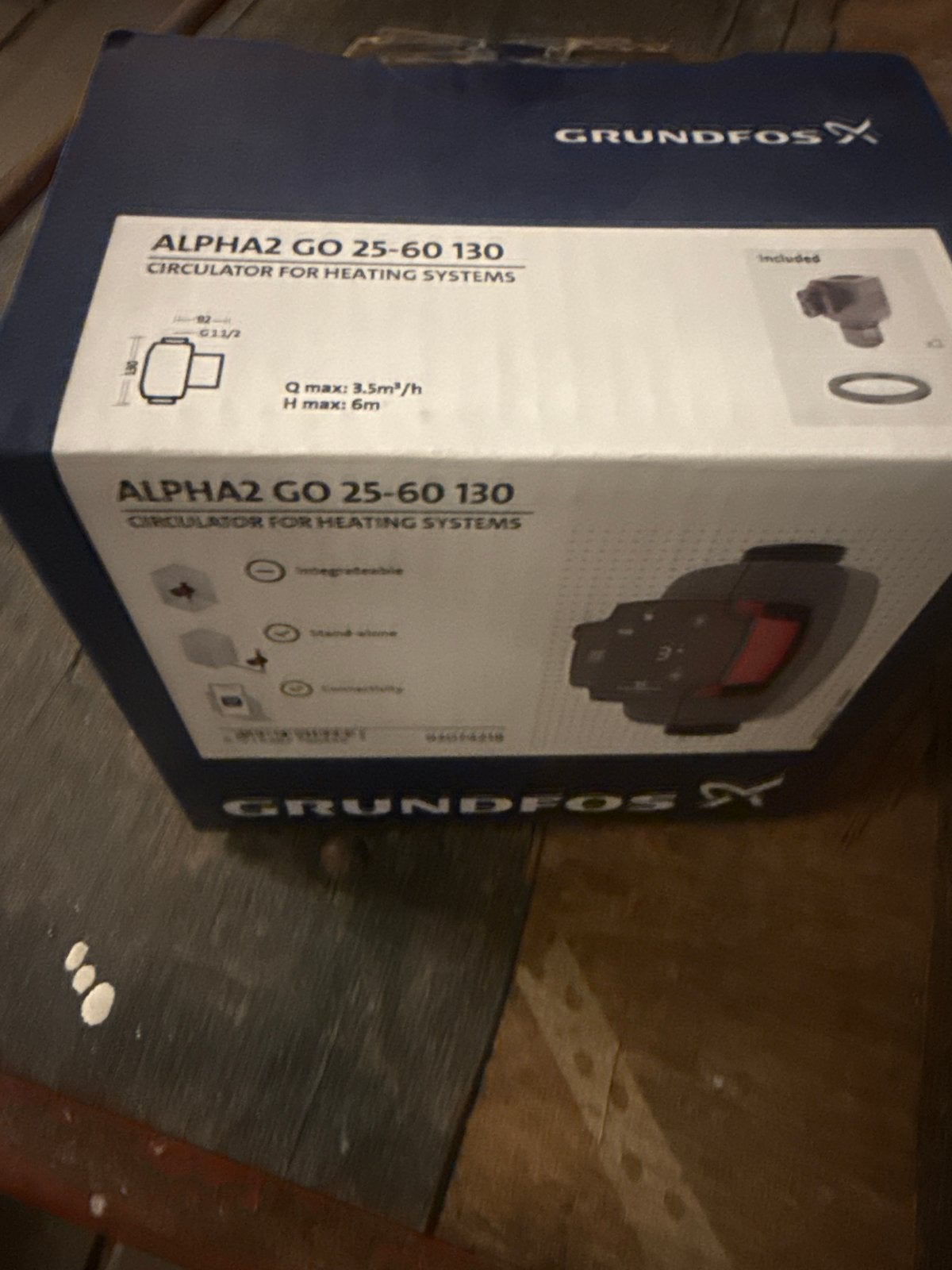 Nieuwe Grundfos ALPHA2 GO 25-60 130 Circulatiepomp, Ophalen of Verzenden