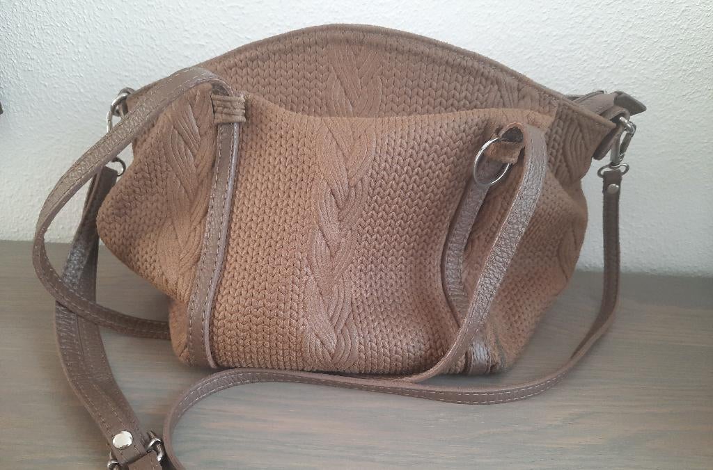 Borse in Pelle leren handtas, Ophalen of Verzenden, Gebruikt, Bruin, Handtas