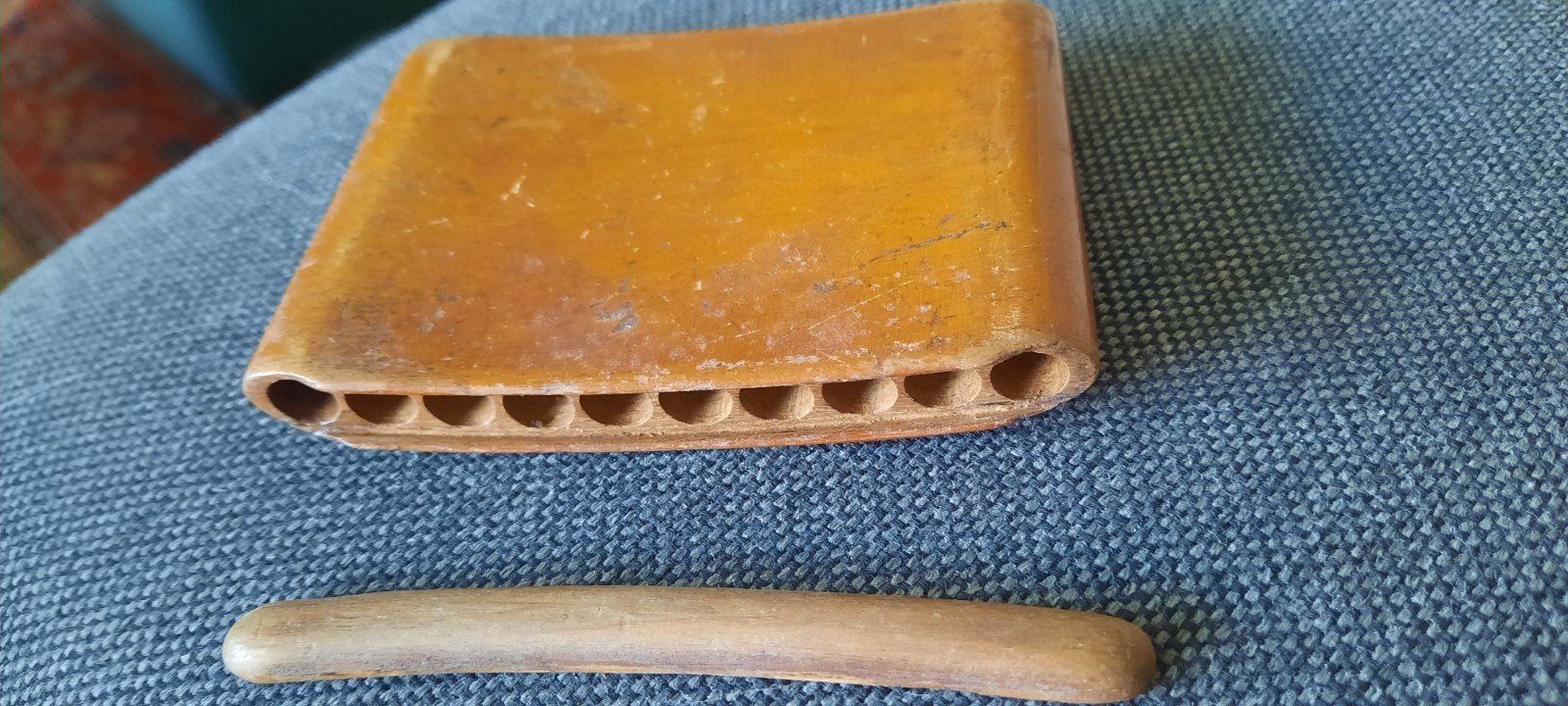 Antieke houten sigarettenkoker, Antiek en Kunst, Curiosa en Brocante, Ophalen of Verzenden