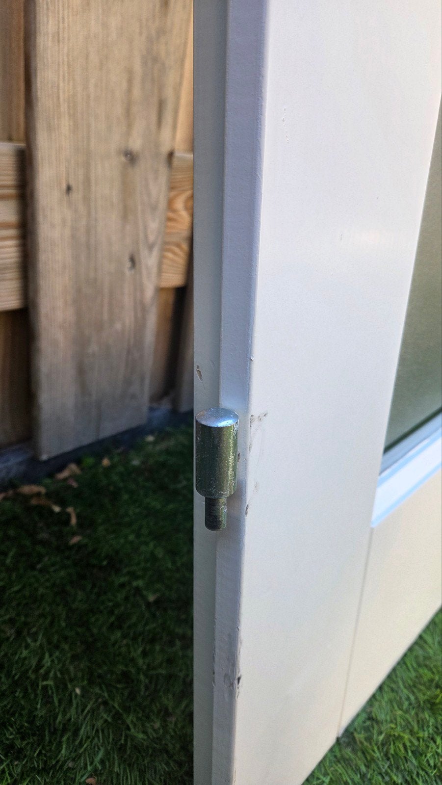 Witte opdekdeur met glaspanelen, Doe-het-zelf en Verbouw, Deuren en Horren, Ophalen, Gebruikt, 80 tot 100 cm, Binnendeur