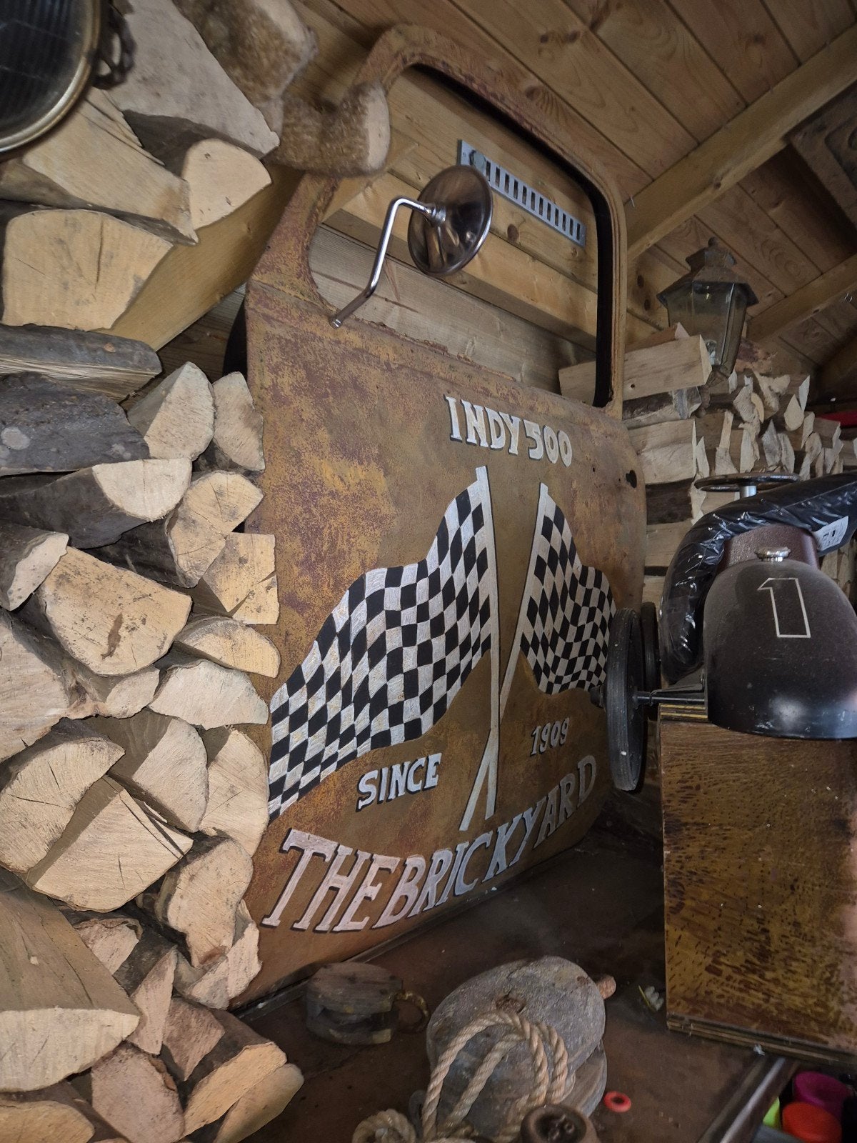 chevy pick-up deur mancave, Ophalen, Metaal, Gebruikt, Industrieel