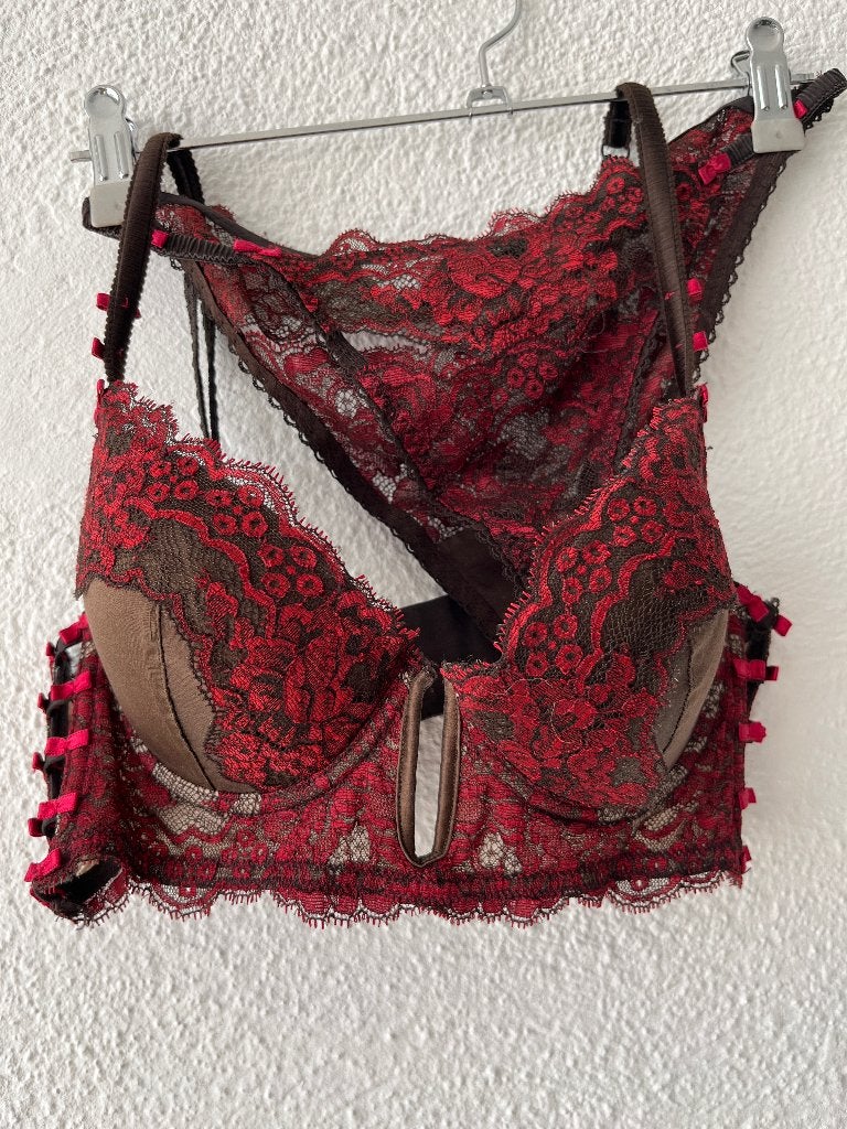 Pleasure State couture lingerie set bh, Pleasure State, Verzenden, Rood, Setje