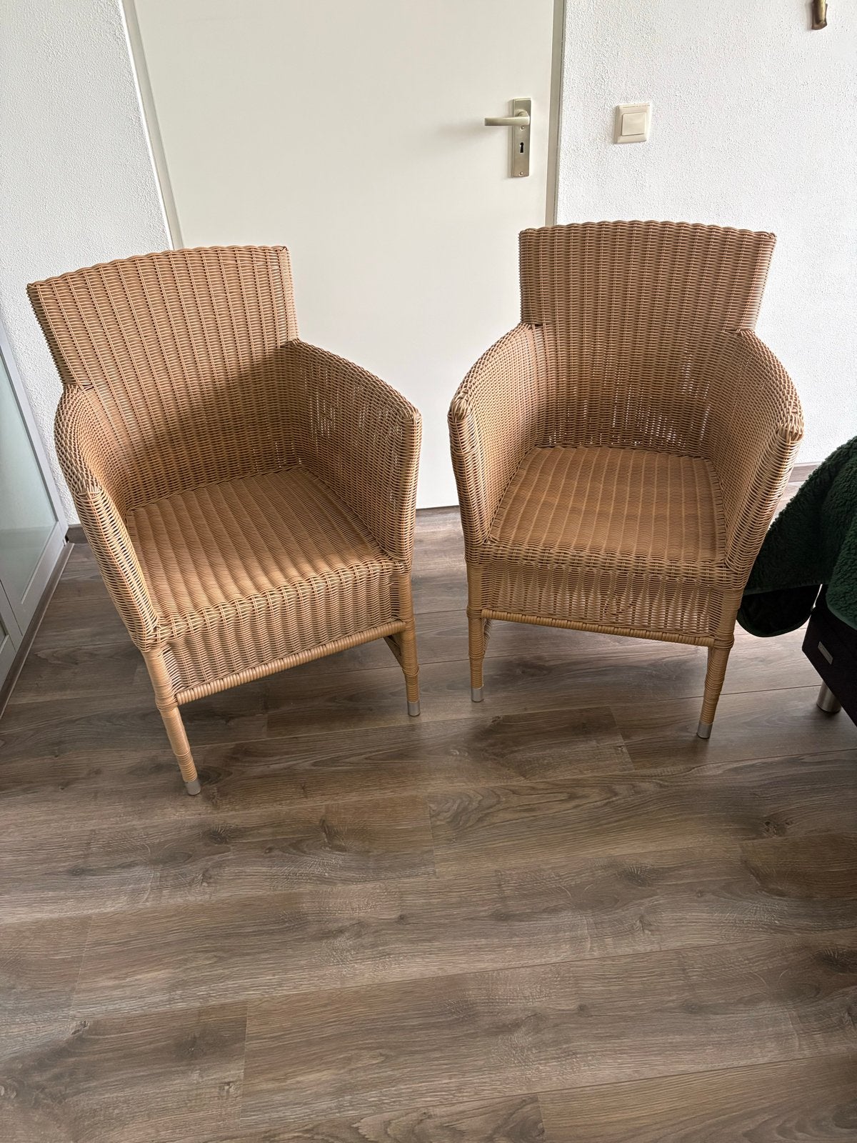 Twee wicker stoelen, Ophalen, Gebruikt, Twee, Bruin