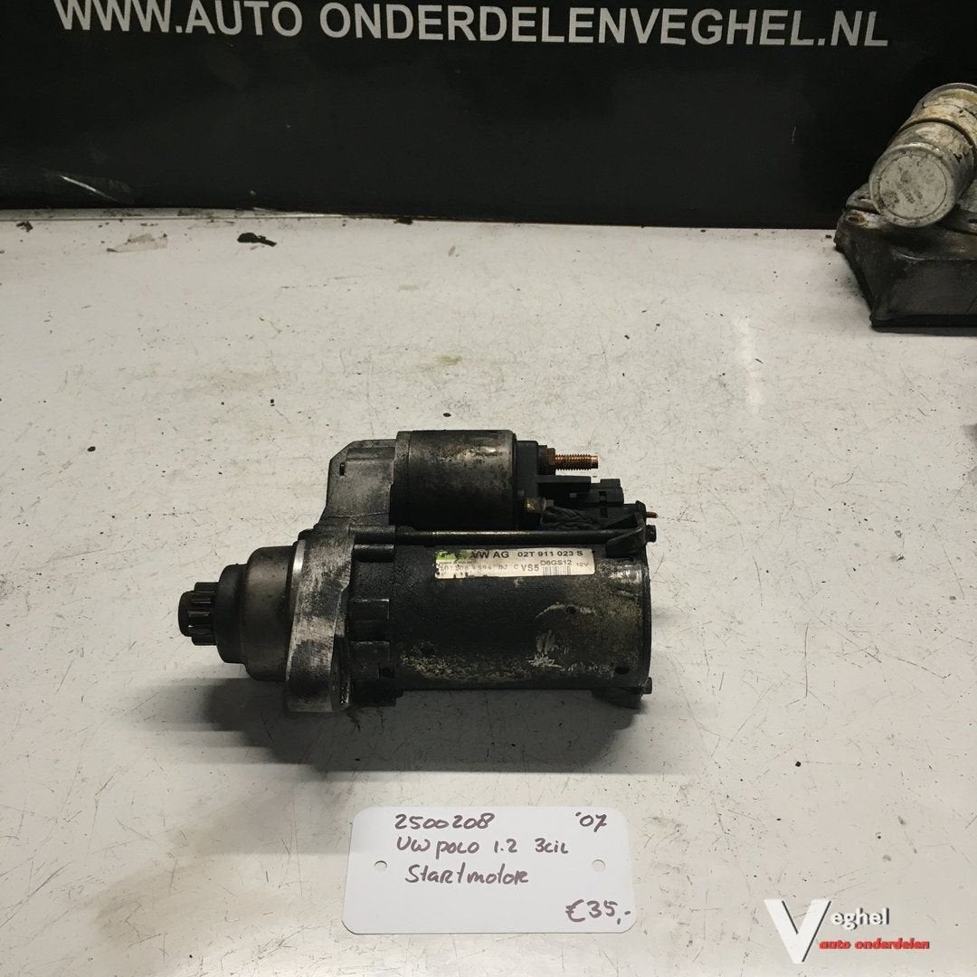 Vw Polo 1.2 B 3 cilinder 3 drs 2007 2500208  Startmotor  02T, Auto-onderdelen, Gebruikt, -, -, Ophalen of Verzenden