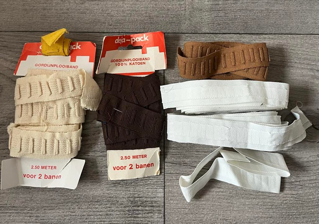 Diverse gordijnplooiband, Ophalen of Verzenden, Gebruikt, Wit, Minder dan 100 cm