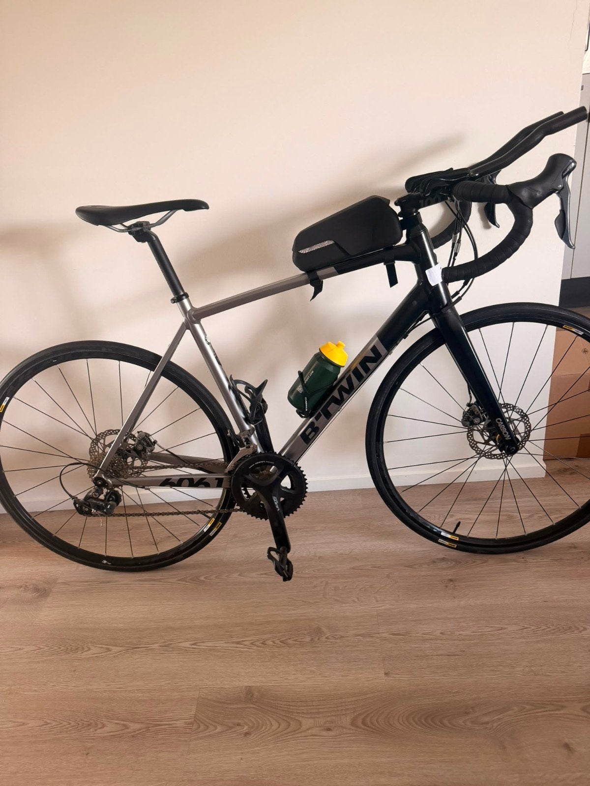 B'Twin racefiets  triatlon  maat M, Gebruikt, Aluminium, Meer dan 20 versnellingen, Ophalen