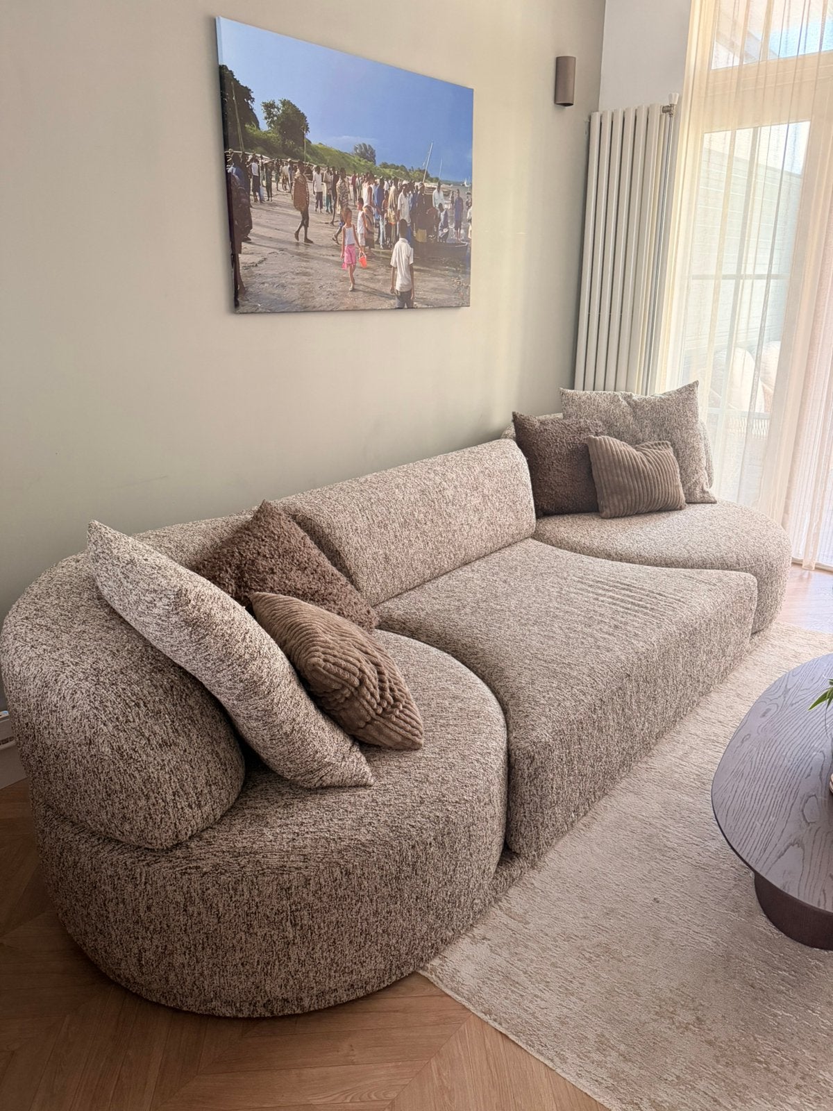Advena Home Statue modulaire bank 310 cm, Ophalen, Zo goed als nieuw, Stof, Design/Japandi/Luxe