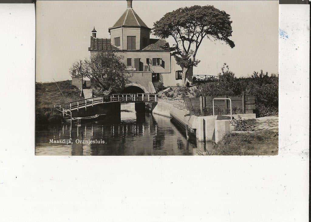 Maasdijk Oranjesluis NEWO, Verzamelen, Ansichtkaarten | Nederland, Ophalen of Verzenden, 1920 tot 1940, Ongelopen, Zuid-Holland