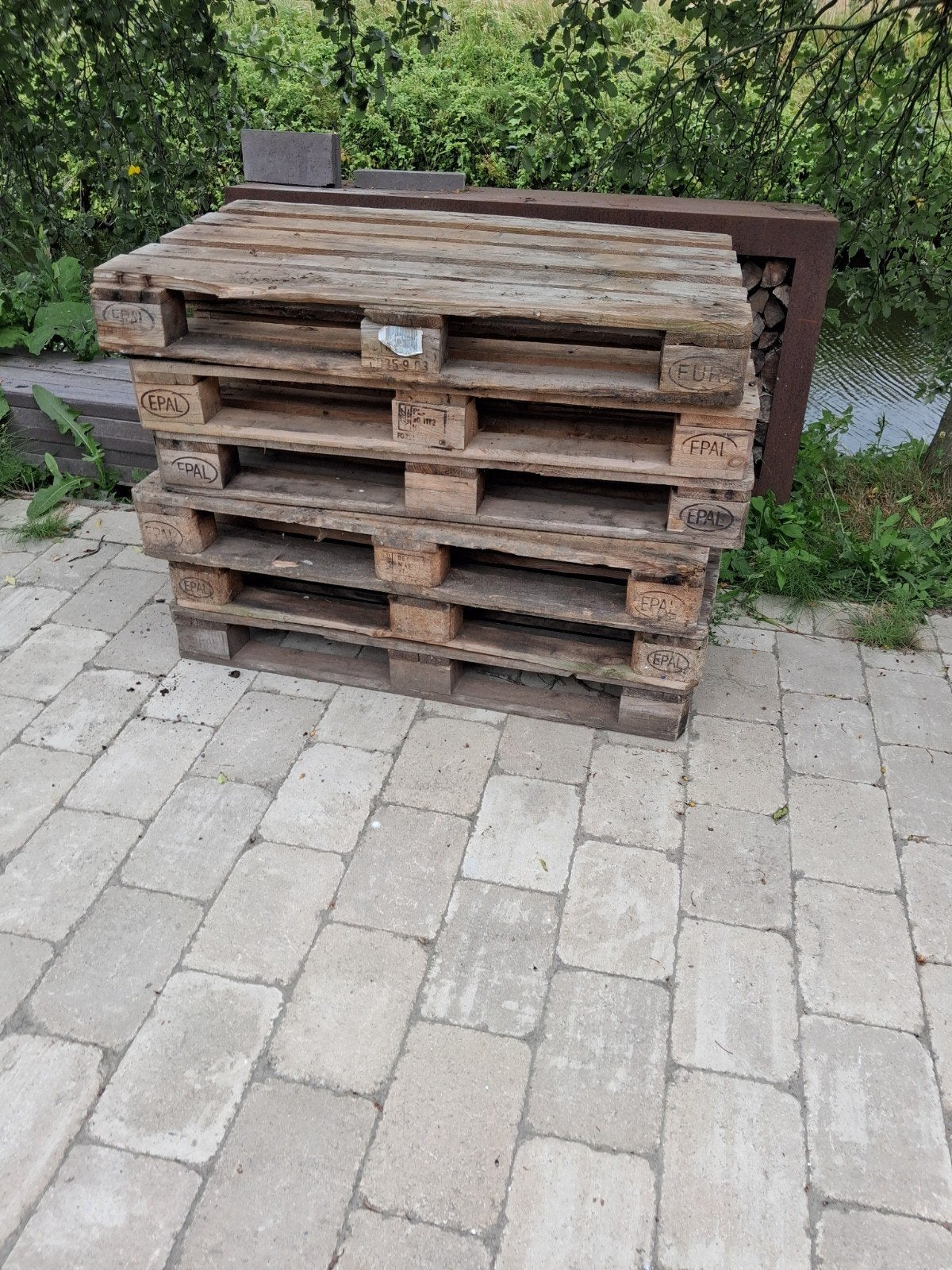 6x Euro pallet, Ophalen, Overige houtsoorten, Minder dan 200 cm, Pallet
