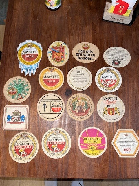Amstel bierviltjes, Verzamelen, Ophalen of Verzenden, Gebruikt, Viltje(s), Amstel