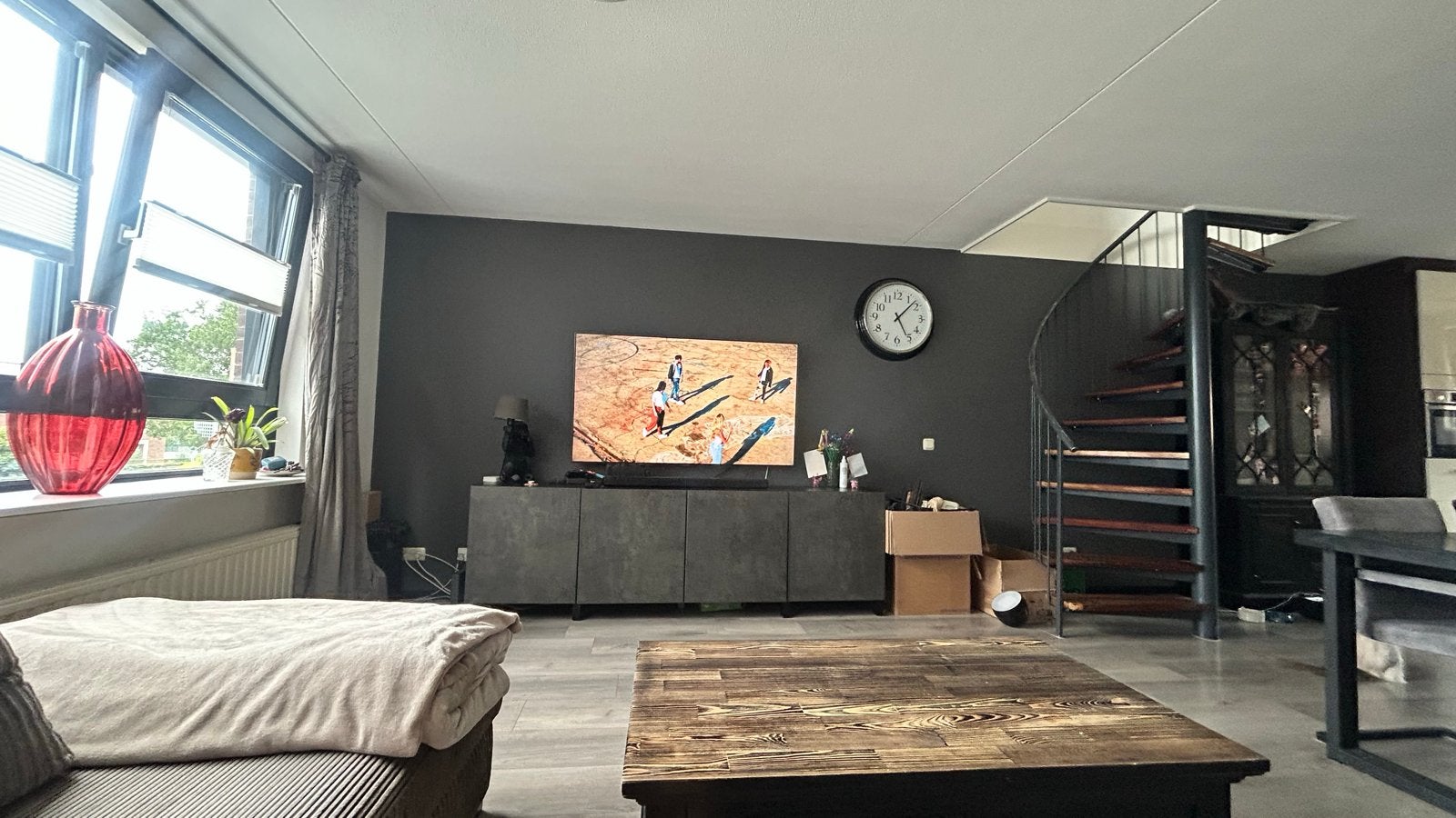 Haco Salon Tafel met Lades - Opgeschuurd Blad, Ophalen, Gebruikt, 100 tot 150 cm, 50 tot 100 cm