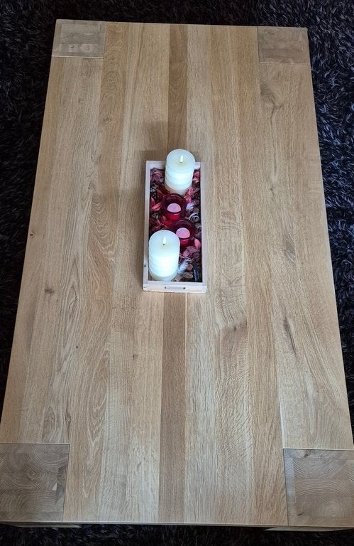 Quint Salontafel, Ophalen, 100 tot 150 cm, Eikenhout, 50 tot 100 cm