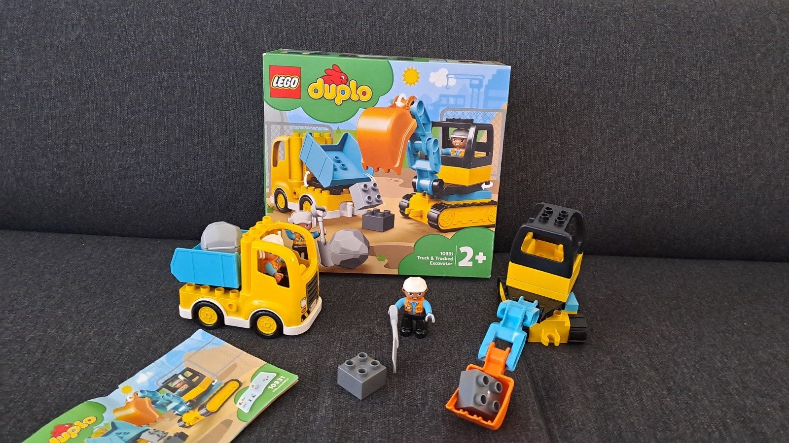 duplo bouwvakker set truck & tracked -10931 in originele doo, Compleet, Gebruikt, Ophalen of Verzenden, Duplo
