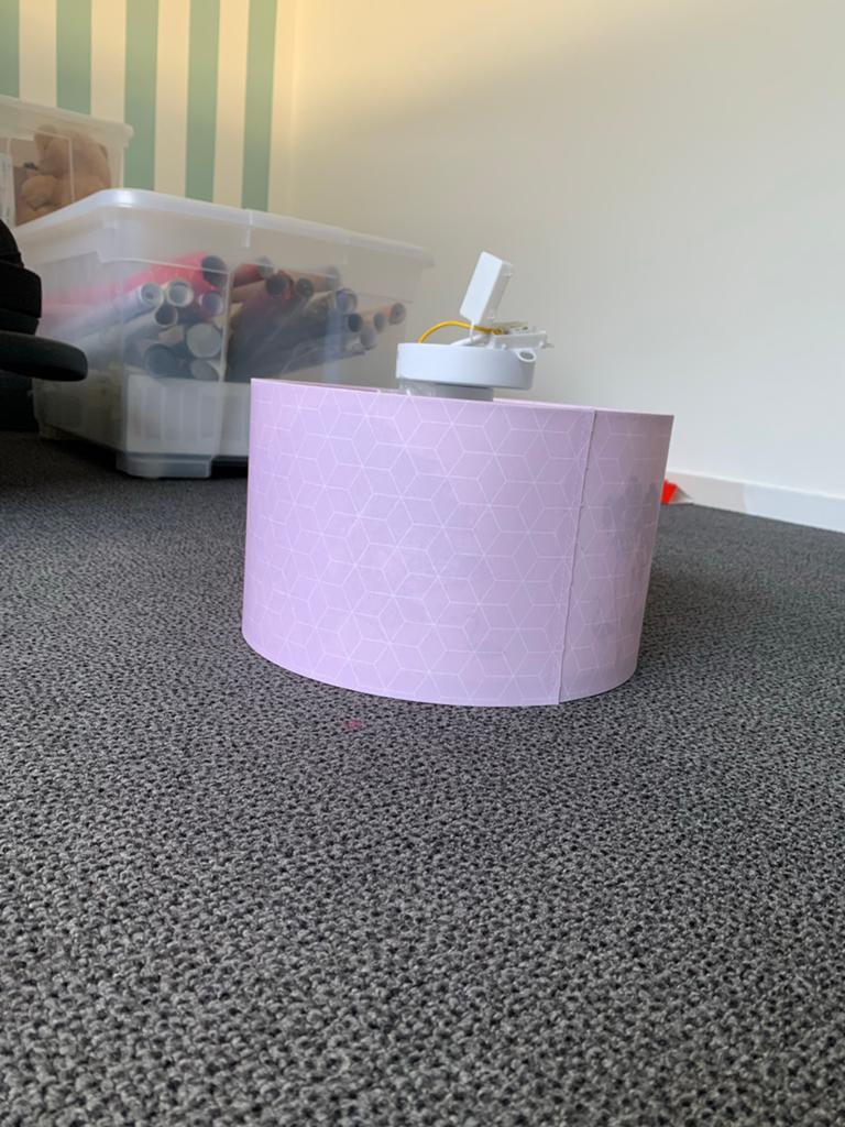Slaapkamer lamp kind meisje met dieren doorschijnend, Ophalen, Zo goed als nieuw
