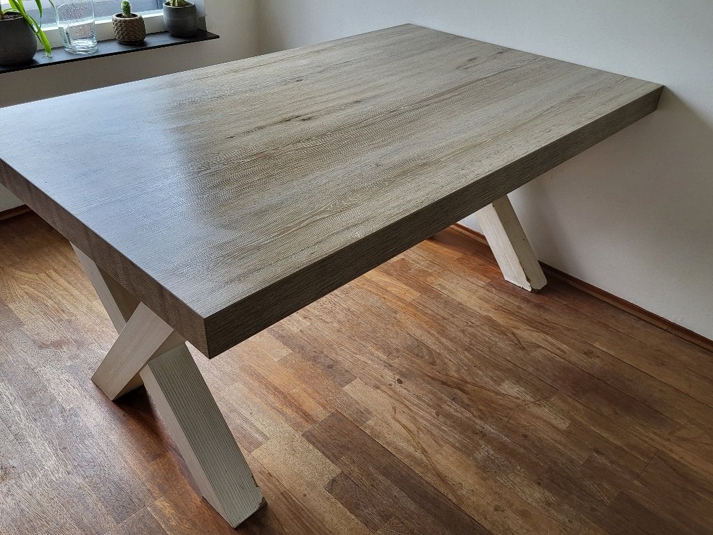 Eettafel (h x b x d)  78 x 102 x 164 cm, Huis en Inrichting, Tafels | Eettafels, Ophalen, Gebruikt, 50 tot 100 cm, 150 tot 200 cm