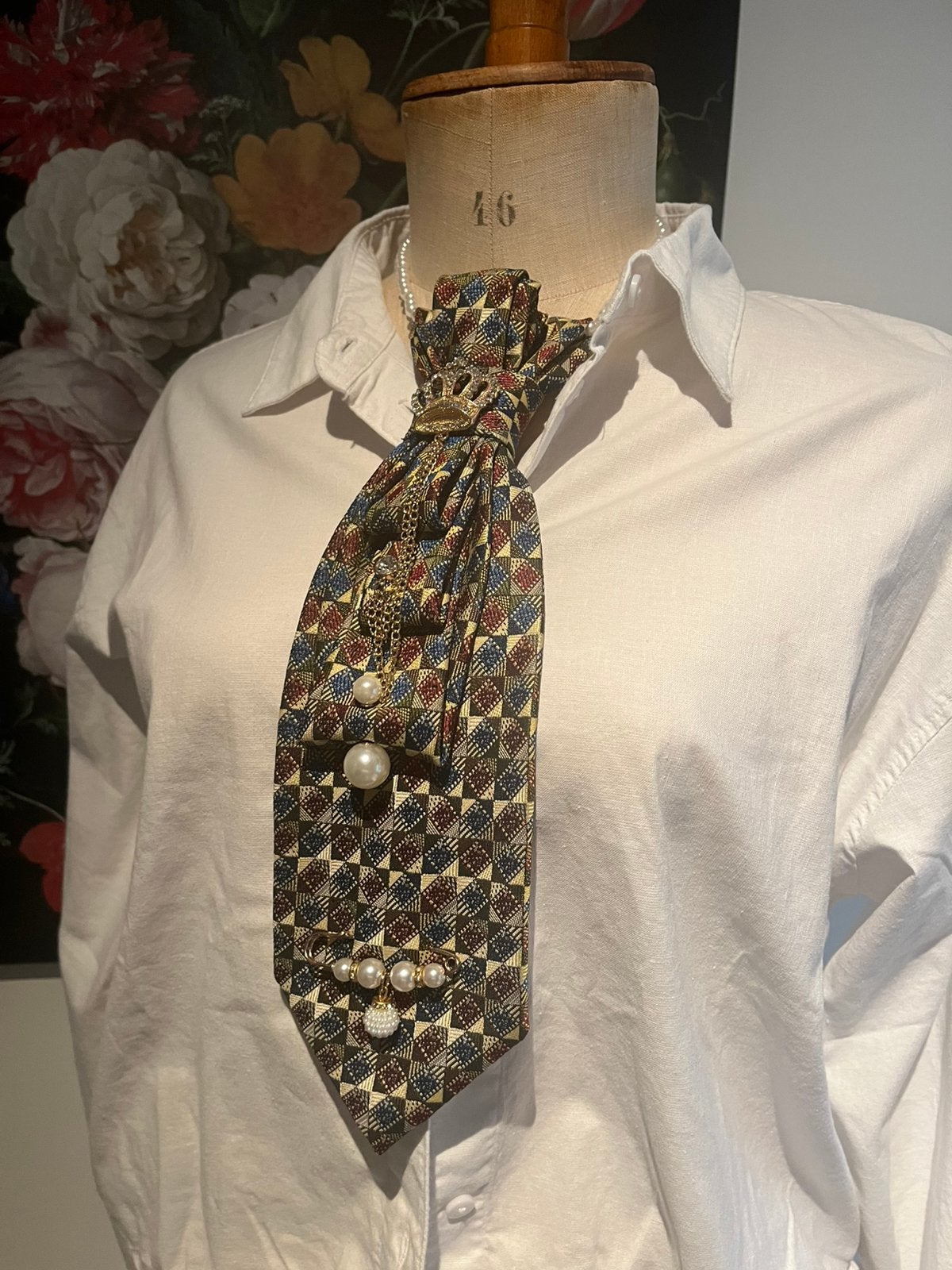 Stropdasketting, damesstropdas, Sieraden, Tassen en Uiterlijk, Kettingen, Overige materialen, Verstelbaar, Overige kleuren, Nieuw