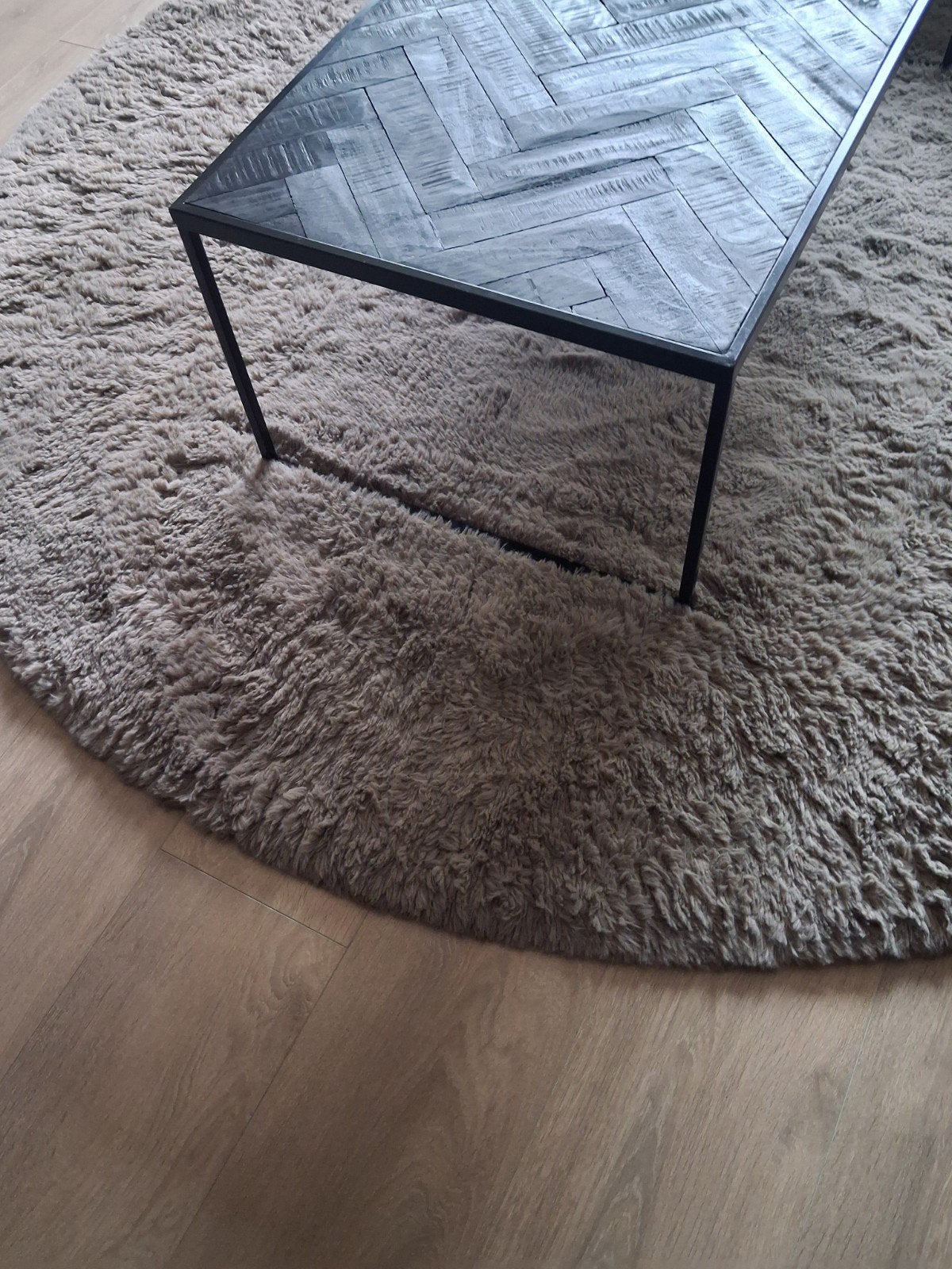 Salontafel zwart visgraat, Gebruikt, 100 tot 150 cm, Modern, Industrieel, 50 tot 100 cm