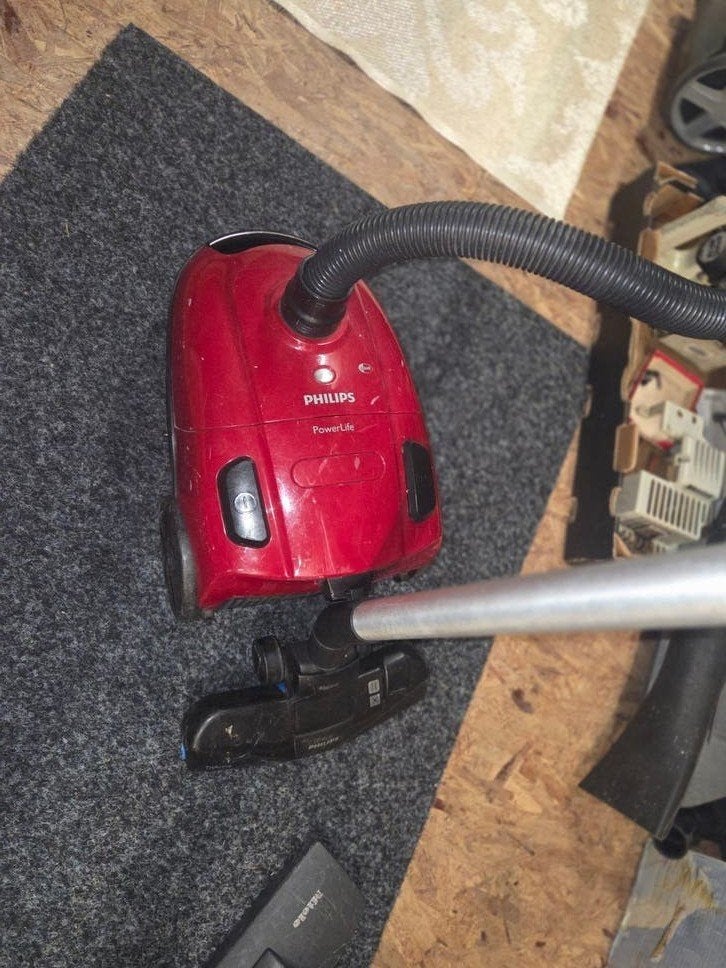 Philips PowerLife Stofzuiger - Rood, Goede Staat, Stofzak, Gebruikt, Philips, Ophalen of Verzenden
