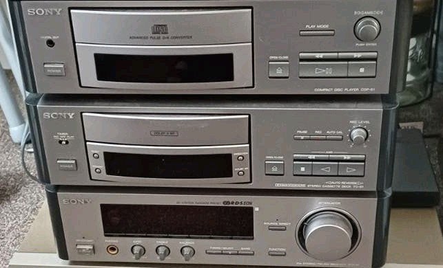 Sony Hifi Set: Cassettedeck, CD-speler, Tuner/Receiver, Ophalen, Gebruikt