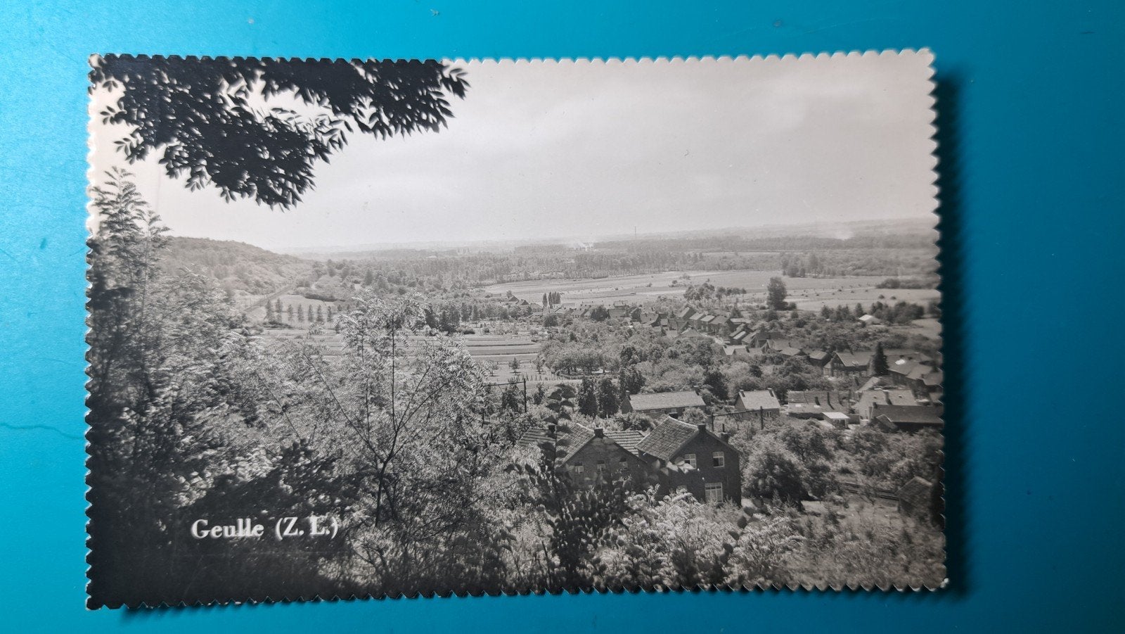 Geulle vergezicht van de Waalzeberg 1962, Verzamelen, Ophalen of Verzenden, 1960 tot 1980, Gelopen, Limburg