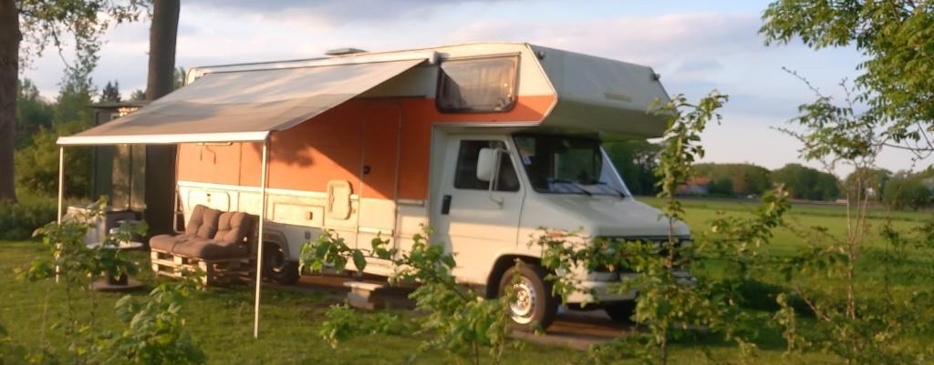 Oldtimer camper Fiat Ducato, Caravans en Kamperen, Standaard zit, Alkoof, Fiat, 6 tot 7 meter