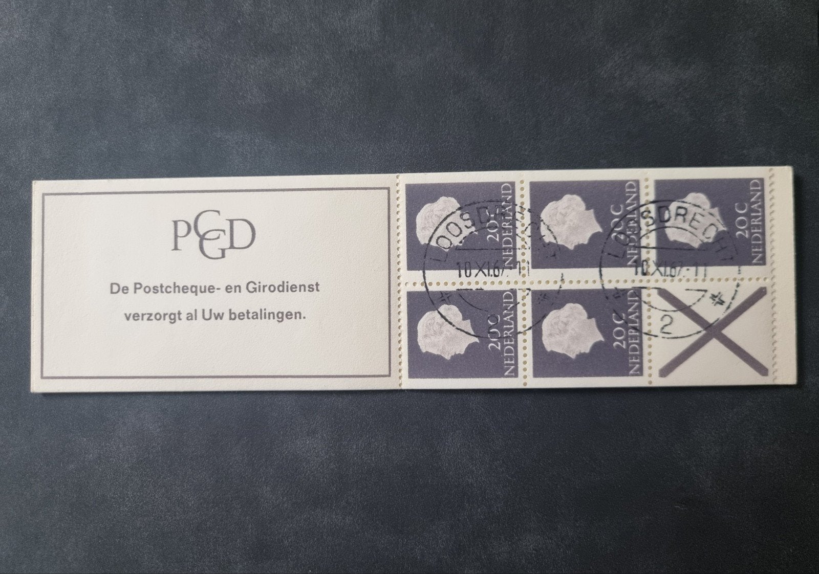 Postzegelboekje PB 6c gestempeld, Postzegels en Munten, Postzegels | Nederland, Ophalen of Verzenden