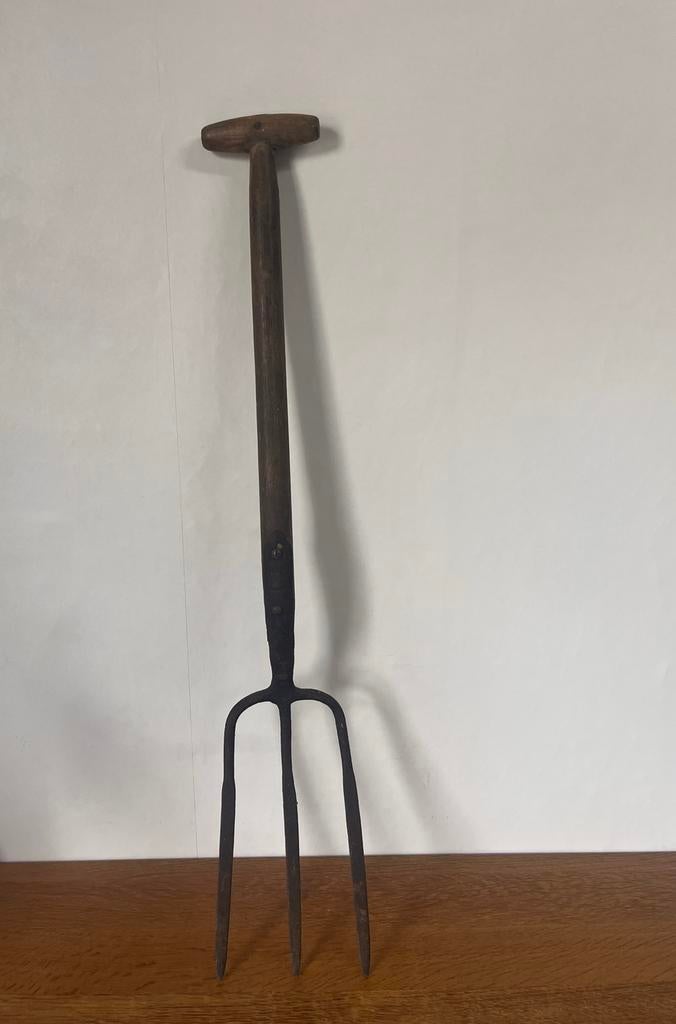 Oude antieke hooivork gereedschap, Antiek en Kunst, Ophalen of Verzenden