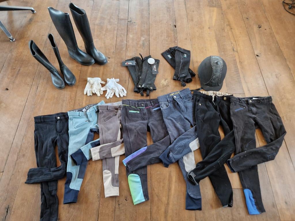Paard hobbyhorse chaps broek en laarzen en cap, Dieren en Toebehoren, Paardrijkleding, Dressuur, Ophalen