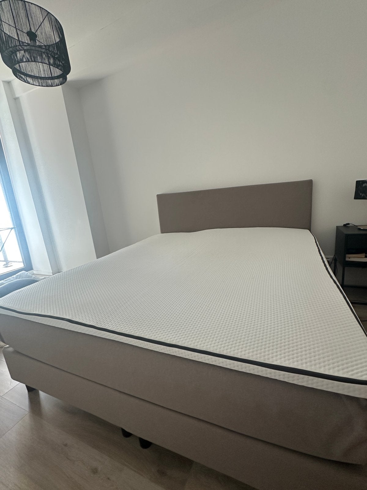 Emma One boxspring bed 180x200 met topper en matras (O2), Ophalen, Tweepersoons, Zo goed als nieuw, 180 cm