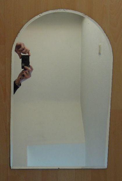 Nr ONB123: 1 Toogspiegel, Huis en Inrichting, Woonaccessoires | Spiegels, Minder dan 50 cm, Gebruikt, Tweedehands onbekend, Minder dan 100 cm