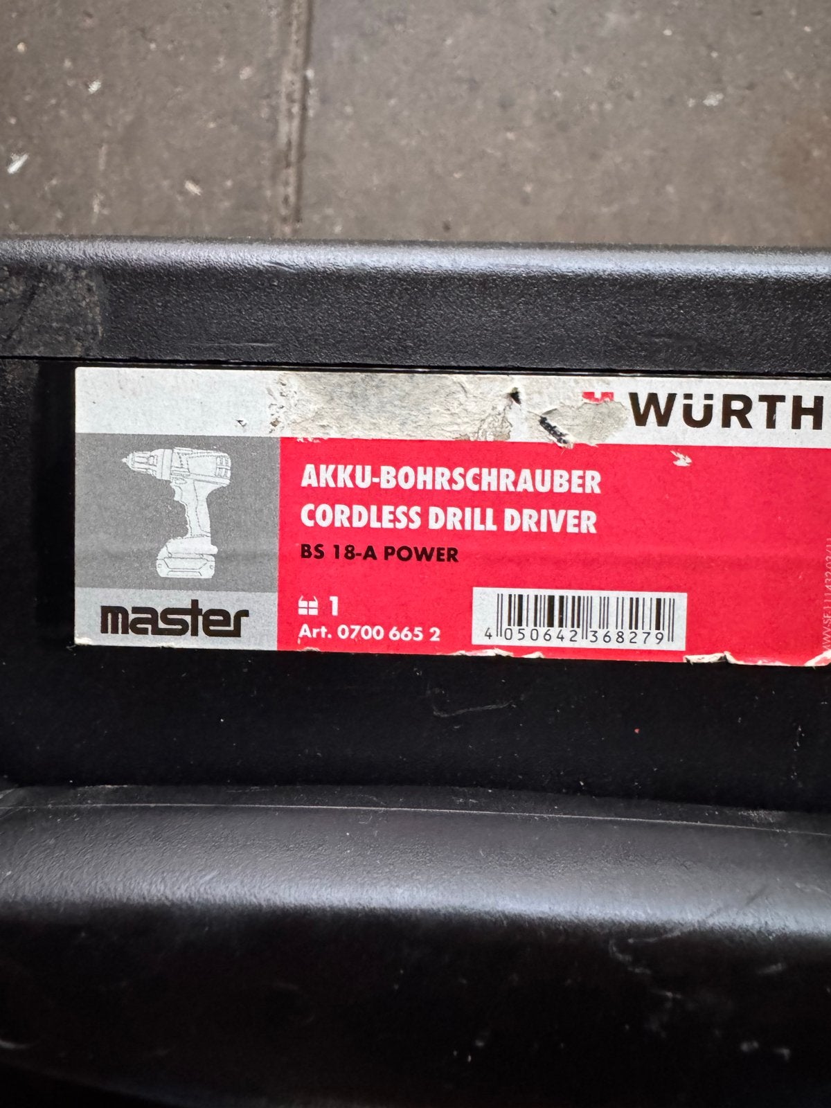 Wurth Accu-Boorschroevendraaier BS 18-A Power, Ophalen, Variabele snelheid, Boor- en Schroefmachine, Gebruikt