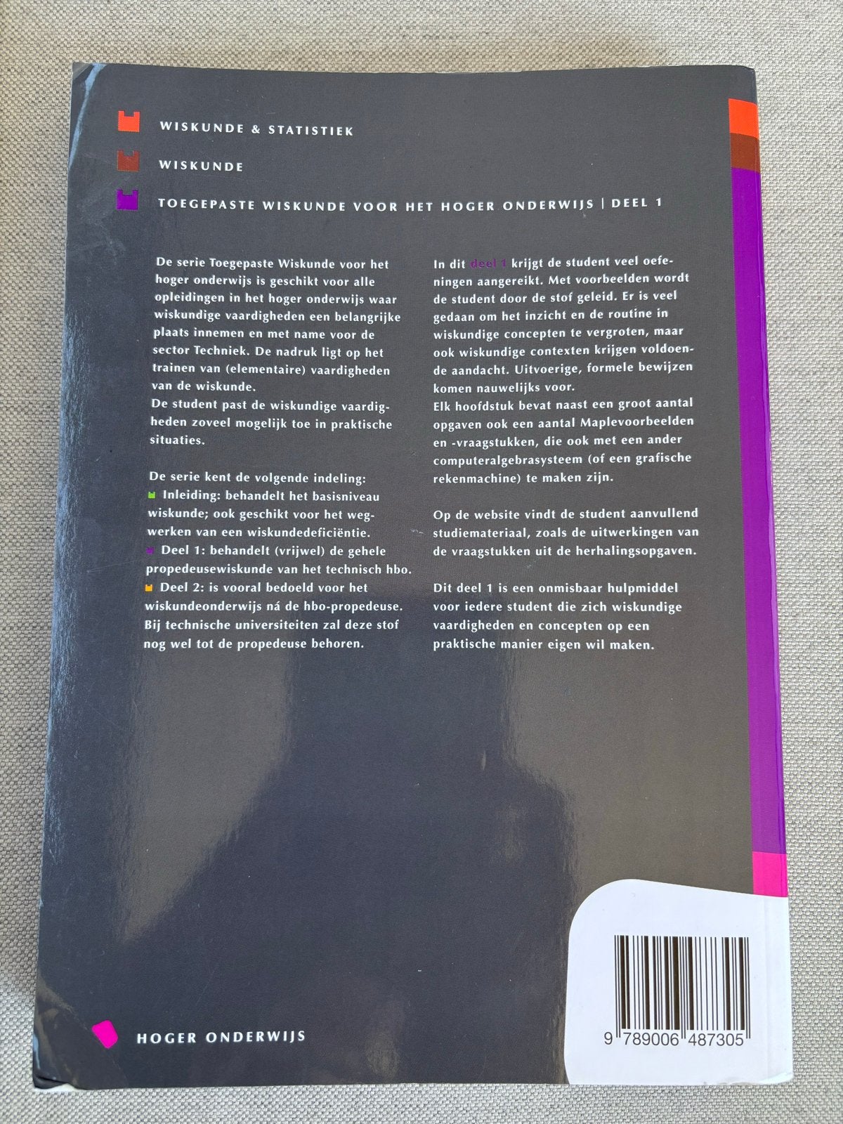 Toegepaste wiskunde voor het hoger onderwijs deel 1, Ophalen of Verzenden, Beta, Zo goed als nieuw, HBO