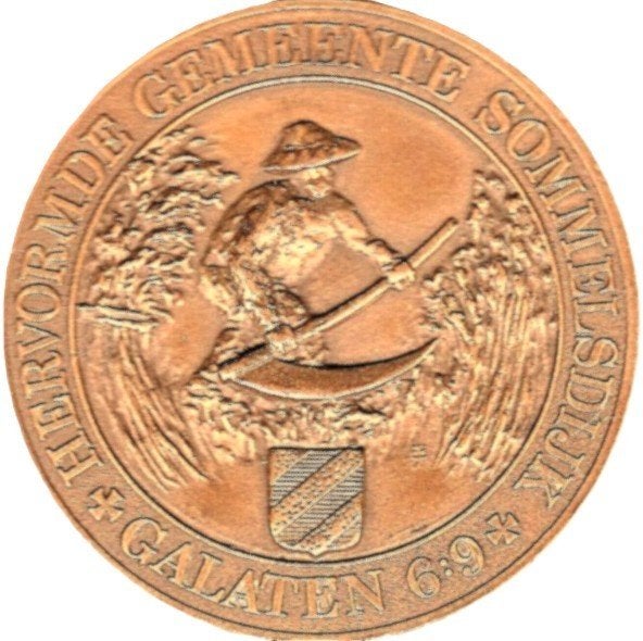 HERVORMDE GEMEENTE SOMMELSDIJK GALATEN, Postzegels en Munten, Penningen en Medailles, Ophalen of Verzenden, Overige materialen