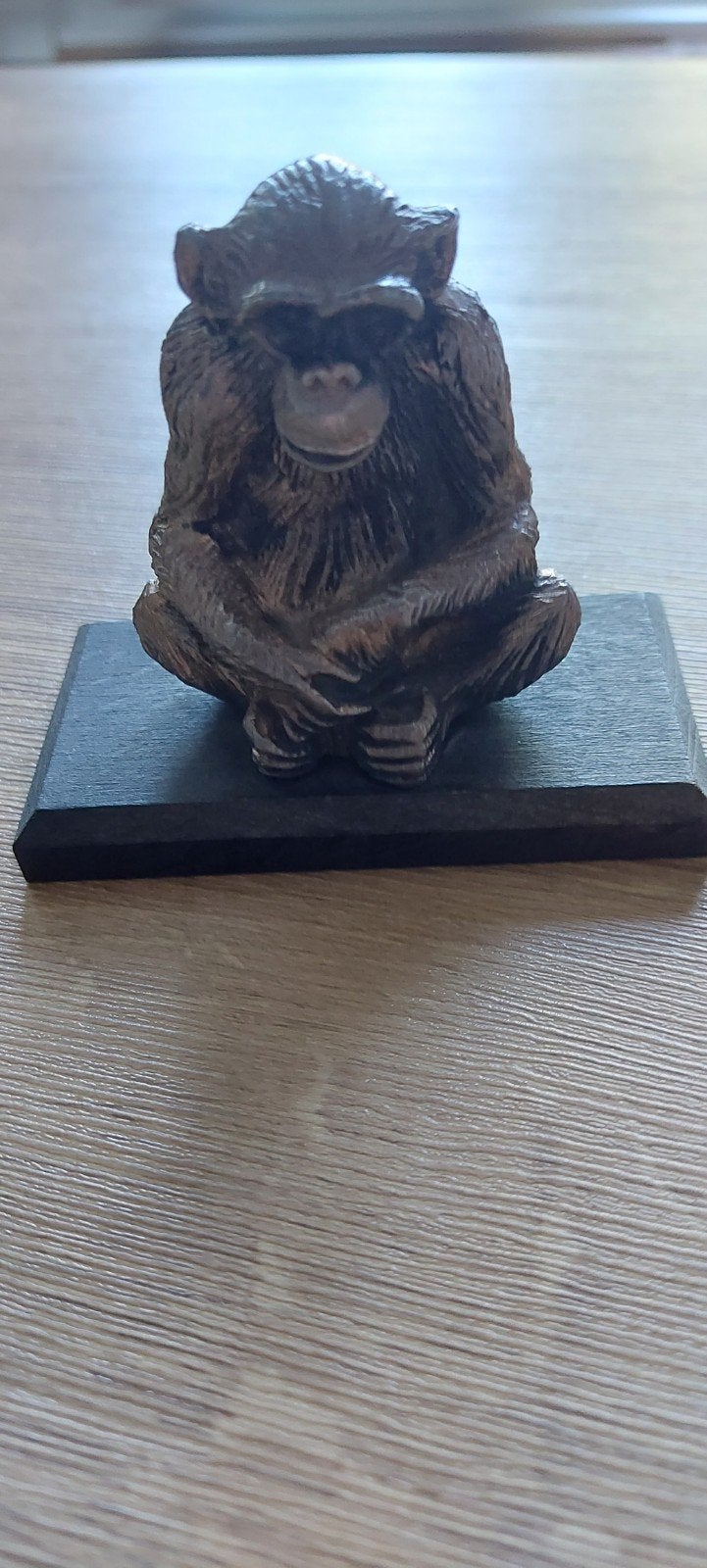 Chimpansee, Wereld natuur Fonds nr.9, verzilverd beeldje, Ophalen of Verzenden