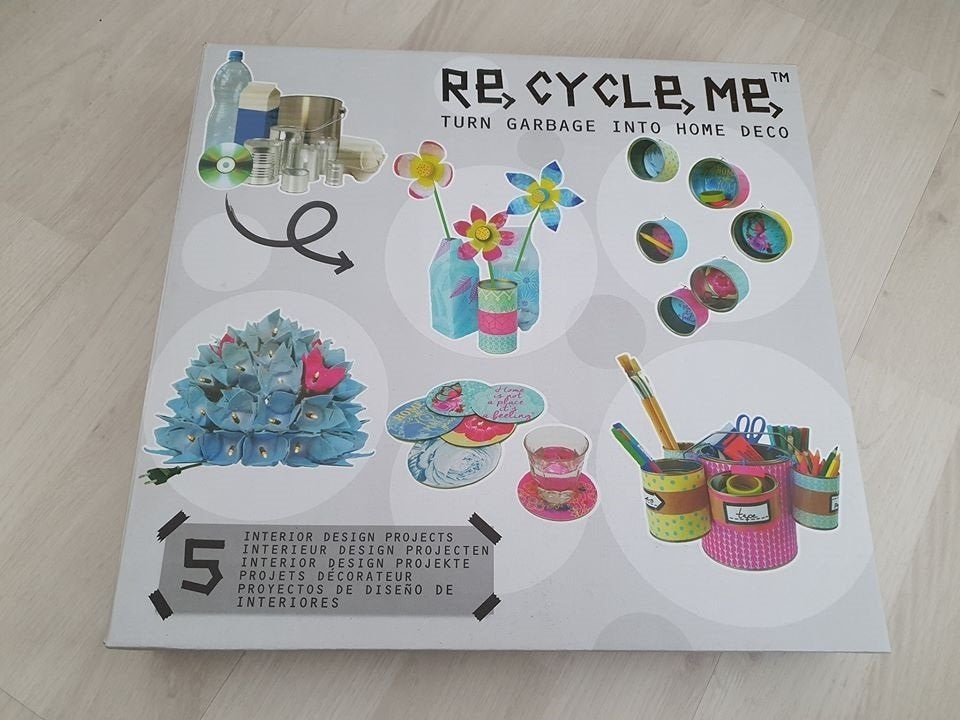 RE-CYCLE-ME Knutselset: Turn Garbage into Home Deco, Abstract, Nieuw, Meerkleurig, Ophalen of Verzenden