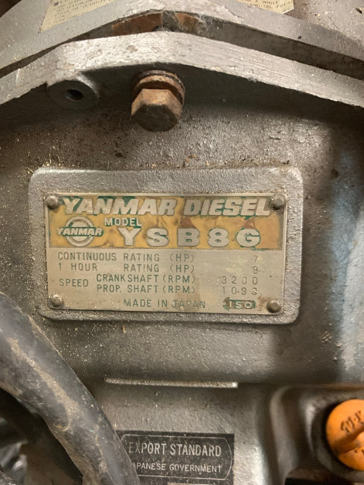 Yanmar Diesel YSB8G scheepsmotor donor, Watersport en Boten, Bootonderdelen, Ophalen of Verzenden, Gebruikt, Motor en Techniek