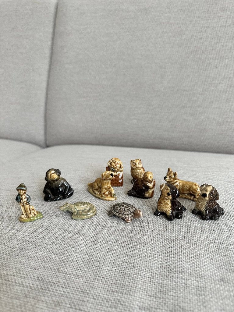Wade England Whimsies – 11 keramieken miniatuurbeeldjes, Ophalen of Verzenden, Zo goed als nieuw, Dier